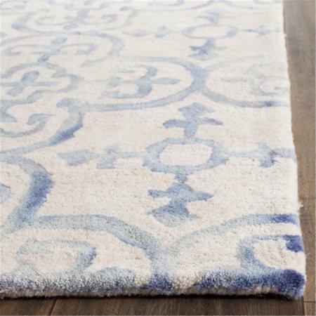 SAFAVIEH Dip Dye Hand Tufted Rectangle Rug- Ivory - Blue- 2 x 3 ft. DDY711A-2
